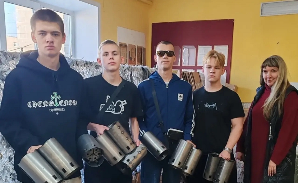 Ученики ПМТ сделали окопные печи для фронта